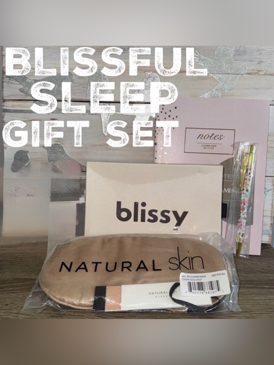 Anthropologie Other - NEW BLISSFUL SLEEP GIFT SET Silk Pillowcase/Eye Mask/Journal Set